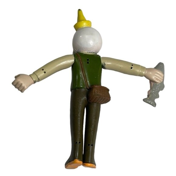 Vtg 5 Jack In The Box Rubber Bendable Figurine Advertising Scuba Fishman & More - Picture 3 of 11